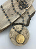 Image of Reproduction Coin Pendant 39mm, Gold Plated. Liberty Coin, Vintage Coin, 4 bezel colors. Fast Shipping