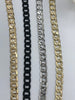 Image of Brass Lightweight Cuban Curb Chain HIGH QUALITY Gold Plated Curb Chain, Matte Gold, Matte Black Rhodium Flat Curb Chain 5mm Fast ship