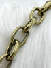 Image of Chunky Cable Rolo Chain Oval sold by the foot. 16mm x 11mm x 3.48mm. Electroplated Base Metal, Statement chain 5 finish available. Fast ship