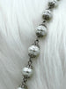 Image of Vintage Porcelain Glass Pearl Freshwater Replica Beaded Chain,9mm Rosary Chain,White or Rose Dust.High Luster.Sold by the Foot Fast Shipping