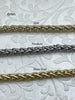 Image of Wheat Chain, Rope Chain 6mm , Braided Wheat Chain, Chunky Rope Chain, Fancy Chunky chain, Chunky Wheat Chain sold by the foot. Fast ship