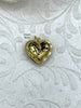 Image of Enamel Heart Charms with Colorful Cubic Zirconia, CZ Micro Pave pendant,Enamel Pendant, gold plated brass, 16mm x 17.5mm x 4mm.Fast Shipping