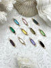 Image of Gold Trimmed Colorful Oval Crystal Connectors, Gold trimmed Connectors, Gold Crystal Connectors. Colorful Crystals, 11 Colors, Fast Ship