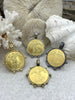 Image of Reproduction French Commemorative Medal Coin Pendant, Coin Bezel, French coin, Art Deco Coin, Gold Coin, 4 bezel colors. Fast Ship