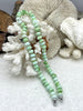 Image of Peruvian Mint Green Mixed Opal Hand Knotted Necklace, 16" Long,Rondelle Stones 9mm x 6mm, w/Silver Finished Ends, Candy Necklace, Fast Ship