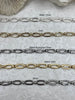 Image of Mixed Link Cable Chain, by the foot. Lg Link 16mm x 7.5mm Sm Ring 5.25mm Electroplated Base Metal, Six Finishes, Fast ship