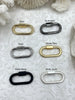 Image of Large Oval Carabiner lock clasp. 2 Finishes, Brass Carabiner Screw Clasp, Carabiner Screw Pendant, Screw Connector Lock. Fast Ship