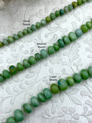 Peruvian Green Mixed Opal Hand Knotted  Necklace, 16