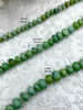 Image of Peruvian Green Mixed Opal Hand Knotted Necklace, 16" Long, Small, Large, XL Rondelle Stones w/Gold Finished Ends, Candy Necklace, Fast Ship