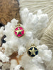 Image of Colorful Enamel Charms w/Gold Plated Brass, CZ Micro PAVE Charm Pendant. Gold plating.Star, Compass, Lightning, Wings. 6 styles .Fast Ship