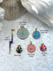 Image of Colorful Enamel Charms w/Gold Plated Brass, CZ Micro PAVE Charm Pendant. Gold plating.Star, Compass, Lightning, Wings. 6 styles .Fast Ship