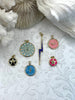 Image of Colorful Enamel Charms w/Gold Plated Brass, CZ Micro PAVE Charm Pendant. Gold plating.Star, Compass, Lightning, Wings. 6 styles .Fast Ship