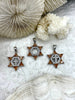 Image of CZ Micro PAVE Star of David Charms, Topaz Colored Cz, Cubic Zirconia Cross Charms, Silver Plated Brass, CZ Pendants, Cross Charms Fast Ship