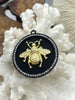 Image of Bumble Bee Pendant with CZ, Round Bee Charm, Bumble Bee Charm, Mixed Metal Bumble Bee, 4 Styles, Zinc Alloy, Cubic Zirconia, Fast Ship