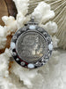 Image of RÉPUBLIQUE FRANÇAISE Silver Coin Pendant, Reproduction French Coin Pendant, Coin Bezel cz-Mother of Pearl, BBA Original, 4 colors Fast Ship