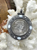 Image of RÉPUBLIQUE FRANÇAISE Silver Coin Pendant, Reproduction French Coin Pendant, Coin Bezel cz-Mother of Pearl, BBA Original, 4 colors Fast Ship