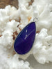 Image of Natural Stone Teardrop Pendant with Wrapped Silver Bezel, Silver plated Brass Bezel, 3 Stone Colors to choose from, Stone Pendant, Fast Ship