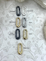 Spring Gate Clasp Brass ,Gate Clasp, Push Clasp, Spring Gate Oval. Spring Clasp, Spring Gate Pendant. Necklace Building Extender Fast Ship