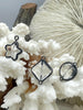 Image of Crystal Gunmetal Soldered Pendants and Connectors. Square, Round & Star Shapes, 4 Styles to choose from, Crystal Connectors. Fast Shipping