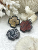 Image of Soldered Natural Stone Pendants, Cross Shaped Stone Pendants with Gunmetal Soldering, 3 Natural Stone Types, Stone Pendants. Fast Ship.