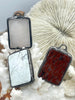 Image of Soldered Natural Stone Pendants, Rectangle Stone Pendants with Gunmetal ,Comes in a variety of patterns, 4 Styles, Natural Stone, Fast Ship.