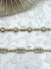 Image of Faux Pearl Beaded Rosary Chain, White Pearls with Gold Caps and Wire, 2 Styles, Gold Plated Brass Wire, Sold by the foot, Fast Ship