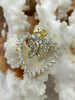 Image of CZ Micro PAVE Heart Charms, Clear Cz, Cubic Zirconia Heart Charms, Gold Plated Brass, CZ Pendants, 22mm x 20mm Charm, Fast Ship