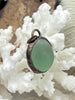 Image of Round Shape Bronze Soldered Agate Stone Pendants, Stone Pendants with Bronze Soldering, All Unique Natural Stones, Fast Ship.