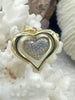 Image of CZ Micro PAVE Gold Heart Charms, 2 Styles, Gold Heart Charms, Plated Brass with Clear Cubic Zirconia, Gold Plated Brass, Hearts, Fast Ship