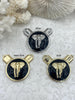 Image of Elephant Black Enamel Pendants, Enamel and Zinc Alloy, Elephant Pendants 4 Finishes: Matte Gold, Matte Silver, Gold, and Silver. Fast Ship.