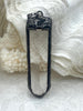 Image of Gunmetal Soldered Crystal Pendants, Rectangle Charm, Solitaire Pendants, Unique Gunmetal Soldered Crystal Pendants. Fast Ship.