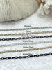 Image of Box Chain Brass High Quality 6 finishes, Rectangle Chain Sold by the foot Electroplated Fast Ship