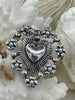 Image of Heart Pendant High Quality Zinc Alloy with Faux Pearls, 38mm, Zinc Alloy Heart Charm, Heart Pendant with Faux Pearls, 5 Finishes, Fast Ship.