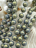 Image of Hand Knotted Necklace 16.5" Long, Round Glass Pearl Beads with Finished Ends Gold, Rhodium, or Matte Gold End Caps, Fast Ship