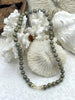 Image of Hand Knotted Necklace 16.5" Long, Round Glass Pearl Beads with Finished Ends Gold, Rhodium, or Matte Gold End Caps, Fast Ship