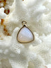 Image of Gold Soldered Stone Pendant, Natural Stone, White or Blue Stone. 4 Styles. Stone Pendant Fast Ship