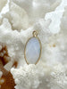 Image of Gold Soldered Stone Pendant, Natural Stone, White or Blue Stone. 4 Styles. Stone Pendant Fast Ship