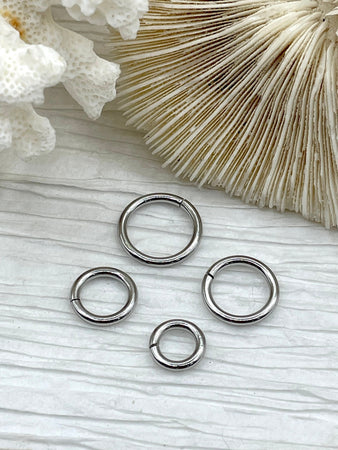 Jump Rings Matte Gold, 6mm, 8mm, 10mm, or 12mm, PK of 10, Brass