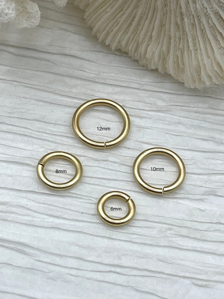 4mm/21g Jump Rings- Satin Gold