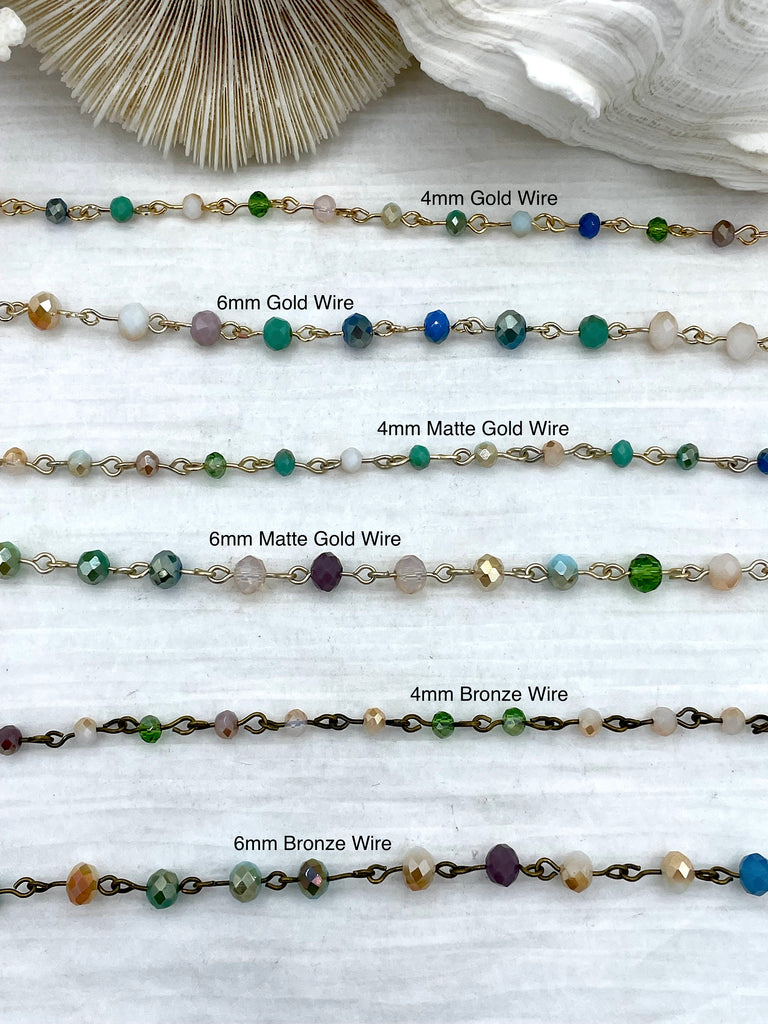 Bling Small 4mm Crystal Bead Bracelets | 13 Colors | Womens Choose Your Fav Here