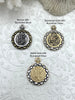 Image of French Coin Pendant 30mm, Quilted Crown Lion Coin, Crown Medallion, Vintage Coin, Lion Coin, 3 Finishes,Coin Pendant, French Coin, Fast Ship